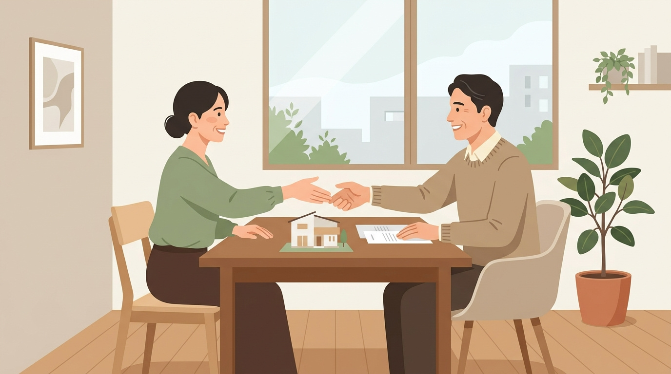 不動産会社との相談のイメージ