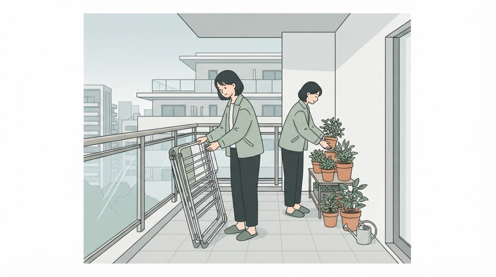 台風・大雨の前にできること。賃貸のベランダと連絡の段取りを整えるの画像