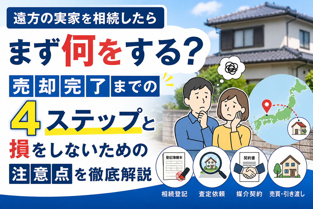 【豊明市版】遠方の実家を相続したらまず何をする？ 売却完了までの4ステップと損をしないための注意点の画像