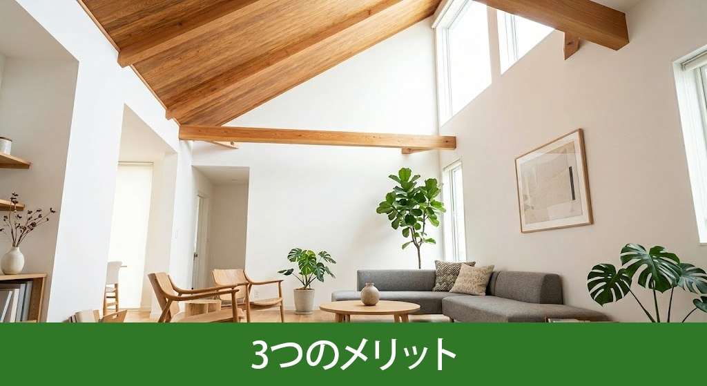 勾配天井の3つのメリット