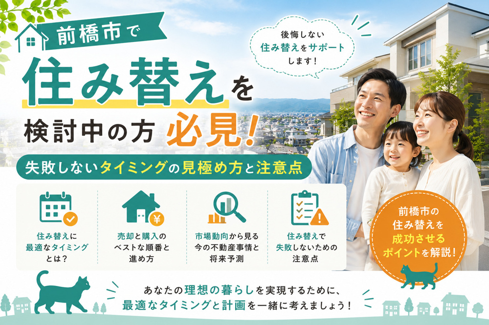 前橋市で住み替えを検討中の方必見！失敗しないタイミングの見極め方と注意点の画像