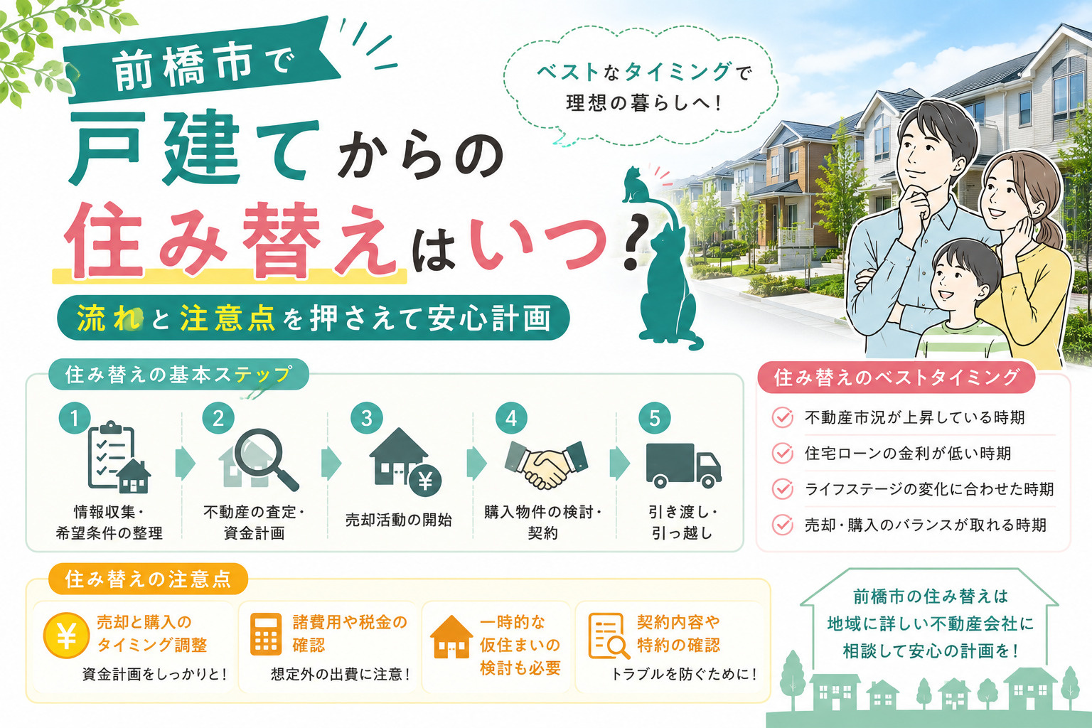 前橋市で戸建てからの住み替えはいつ？流れと注意点を押さえて安心計画の画像