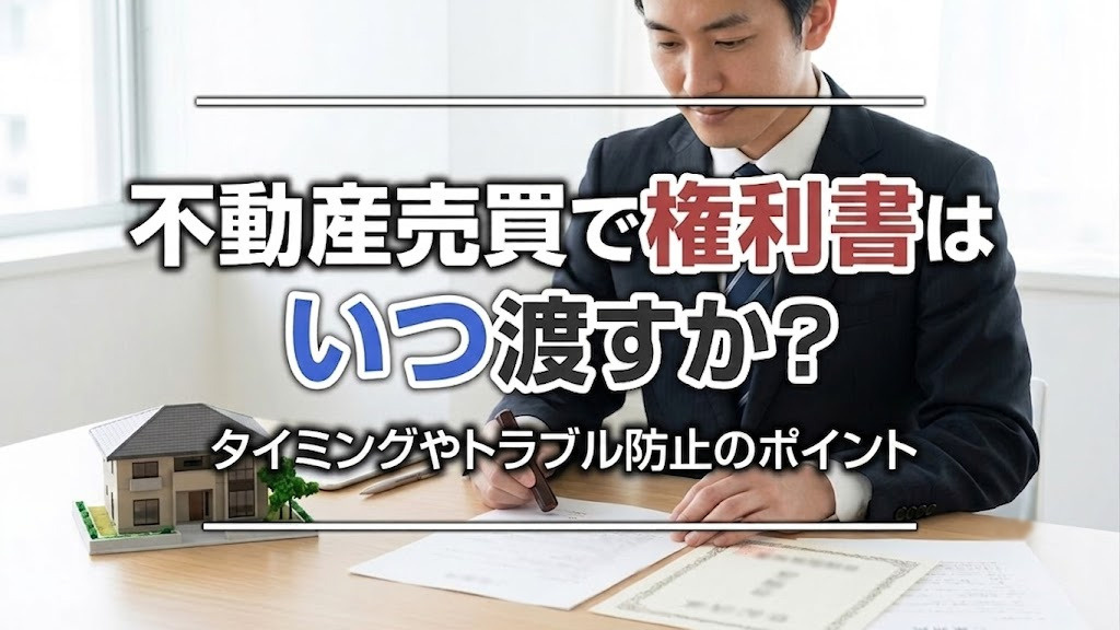 不動産売買で権利書はいつ渡すか？タイミングやトラブル防止のポイントの画像