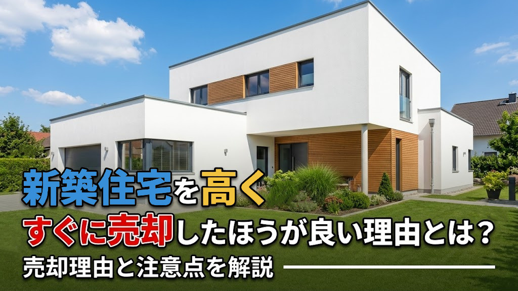 新築住宅を高くすぐに売却したほうが良い理由とは？売却理由と注意点を解説