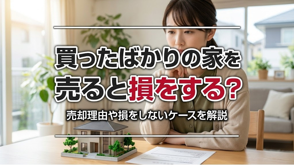 買ったばかりの家を売ると損をする？売却理由や損をしないケースを解説の画像