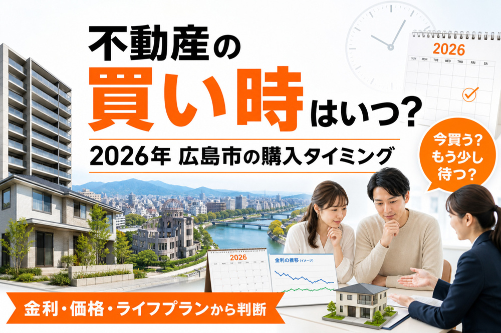 不動産の買い時は今？待つべき？広島市の価格推移と後悔しない購入タイミングの画像