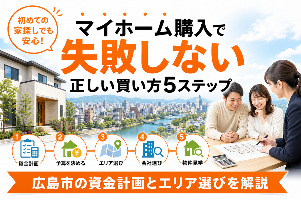 【最新版】広島市でマイホームの失敗しない買い方5ステップについて解説の画像