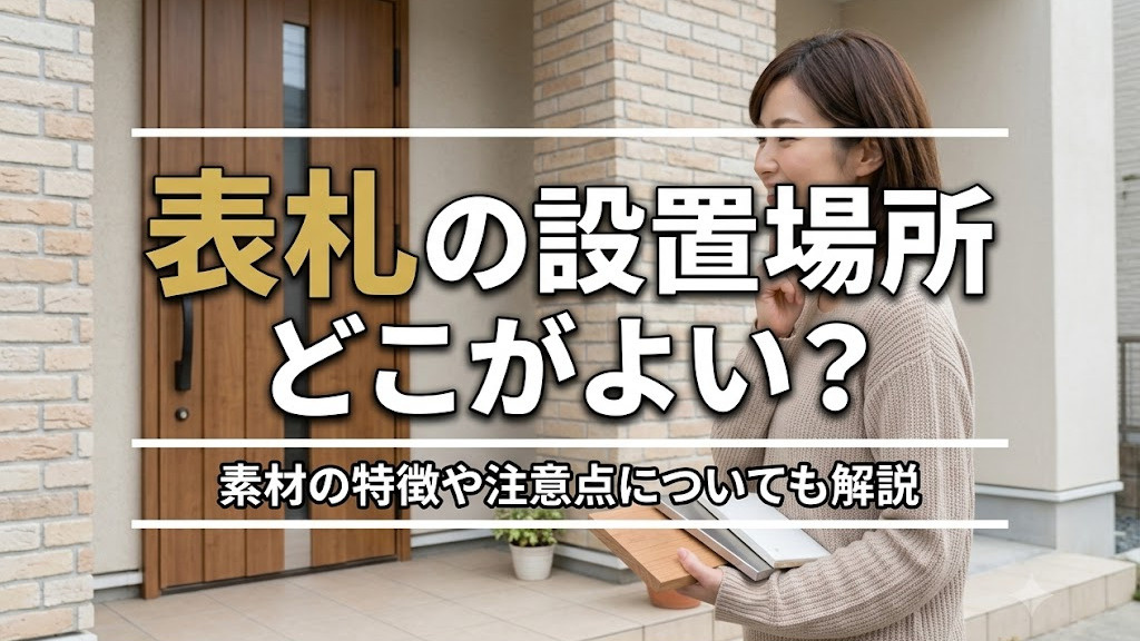 表札の設置場所はどこがよい？素材の特徴や注意点についても解説