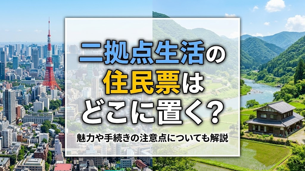 二拠点生活の住民票はどこに置く？魅力や手続きの注意点についても解説の画像