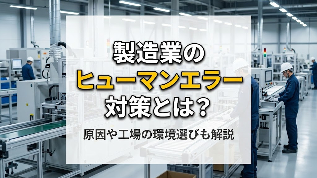 製造業のヒューマンエラー対策とは？原因や工場の環境選びも解説