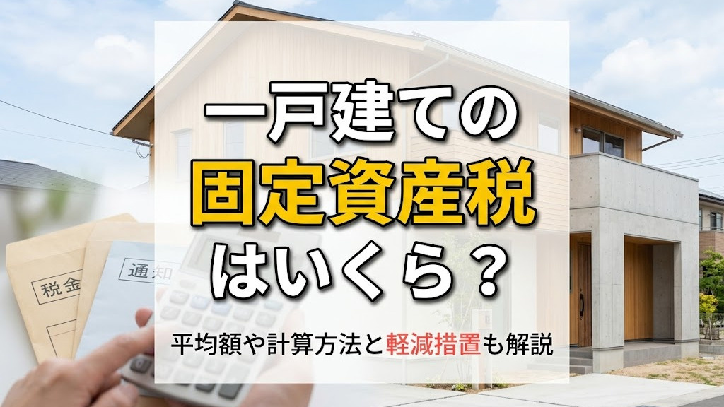 一戸建ての固定資産税はいくら？平均額や計算方法と軽減措置も解説