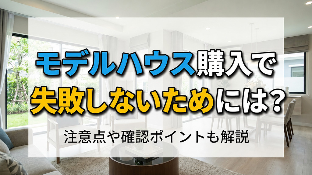 モデルハウス購入で失敗しないには？注意点や確認ポイントも解説