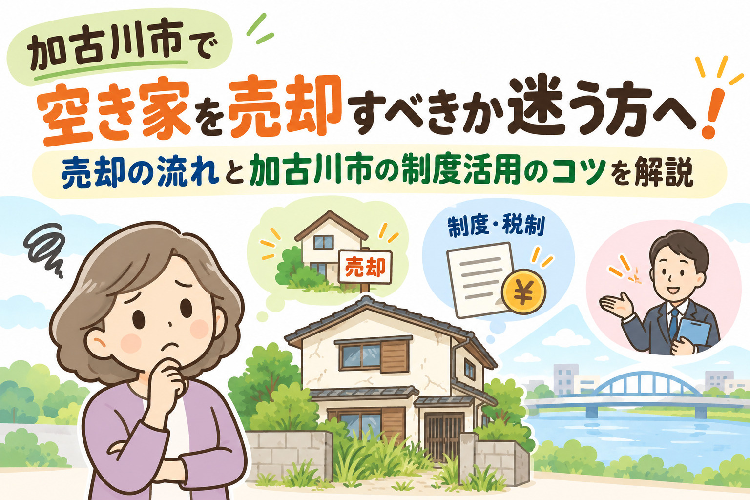 加古川市で空き家を売却すべきか迷う方へ！売却の流れと加古川市の制度活用のコツを解説の画像