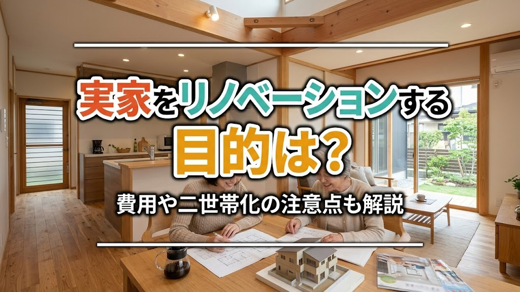 実家をリノベーションする目的は？費用や二世帯化の注意点も解説の画像
