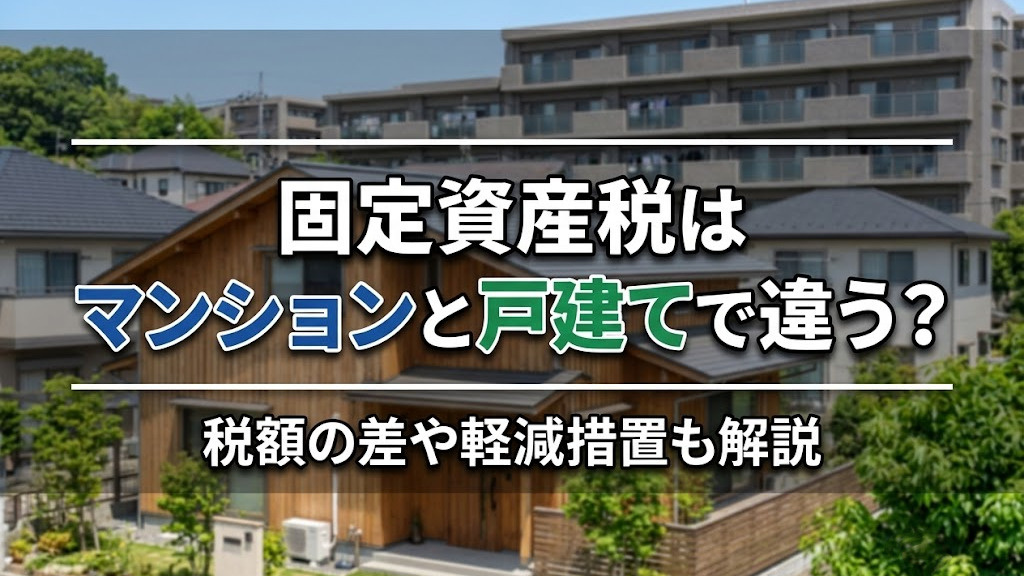 固定資産税はマンションと一戸建てで違う？税額の差や軽減措置も解説の画像