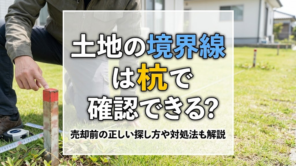 土地の境界線は杭で確認できる？売却前の正しい探し方や対処法も解説
