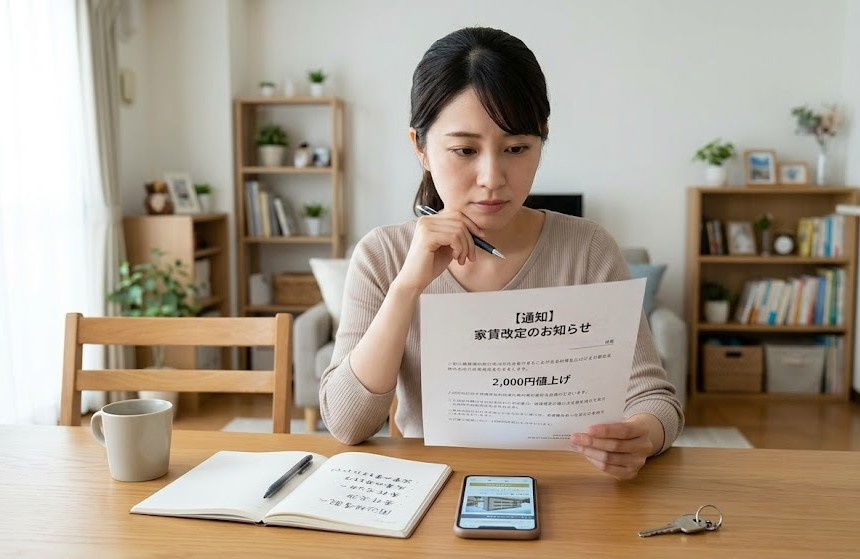 家賃値上げ通知にどう返事する？同意できないときの文面例と交渉ポイントの画像