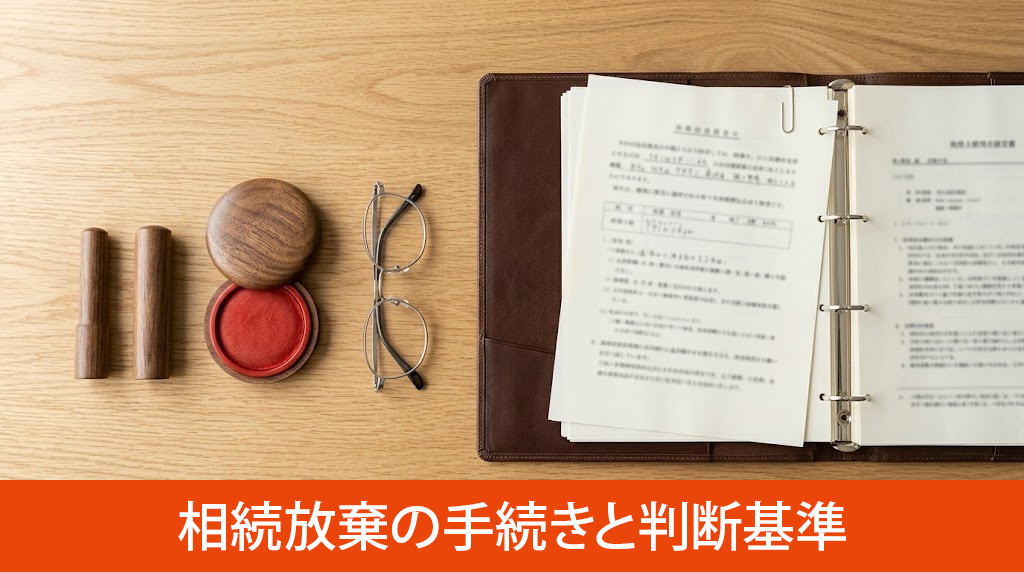 負動産を手放す相続放棄の手続きと判断基準