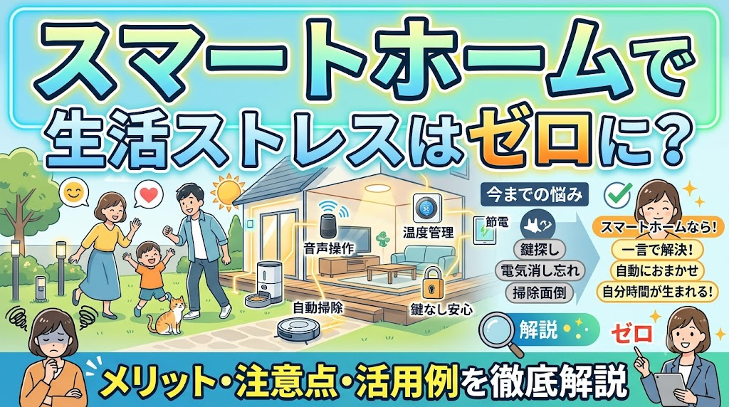 スマートホームで生活ストレスはゼロに？鍵と電気を自動化して負担を軽くする方法の画像