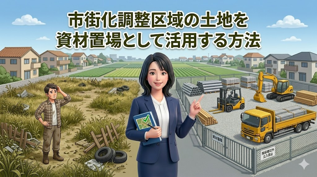 市街化調整区域の土地を資材置場として活用する方法｜メリット・注意点を解説の画像