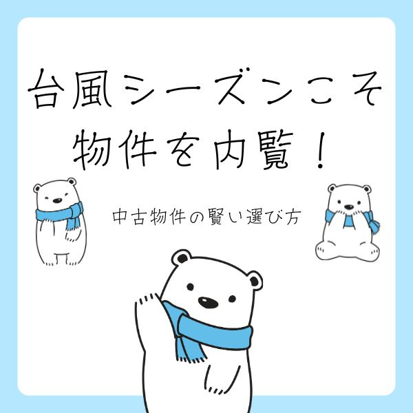 中古物件の内覧は台風シーズンが狙い目?不動産売買で失敗しないチェック術の画像