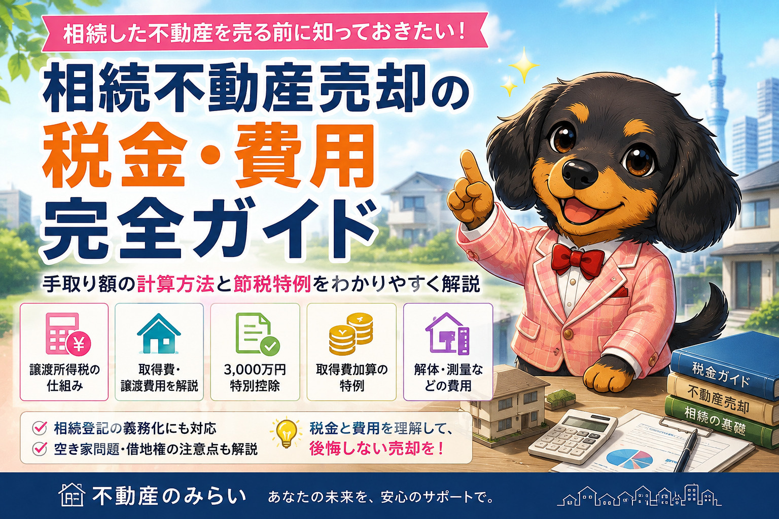 相続不動産売却の税金・費用完全ガイド｜手取り額の計算方法と節税特例をわかりやすく解説の画像