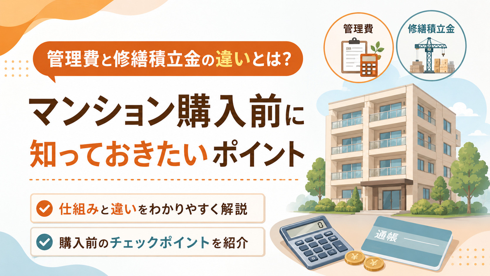 修繕積立金と管理費の違い｜仕組み・値上がり理由・購入前の注意点の画像