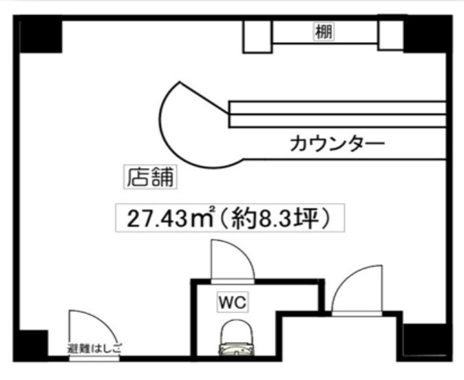 昭和町駅前！人気ビル９階のＢＡＲ居抜き店舗！約8.3坪１業種業態相談可能！の画像