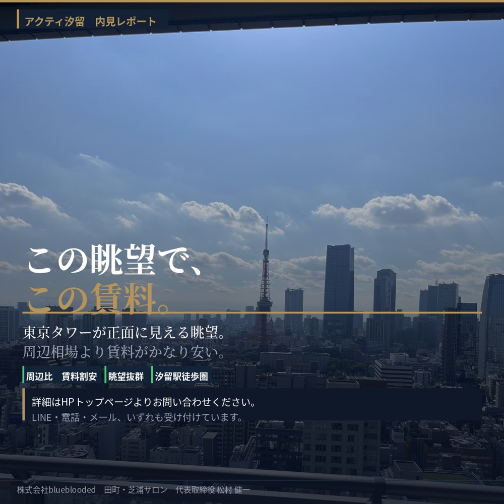アクティ汐留を内見してきました——この眺望で、この賃料。知る人ぞ知る物件の正直レポートの画像