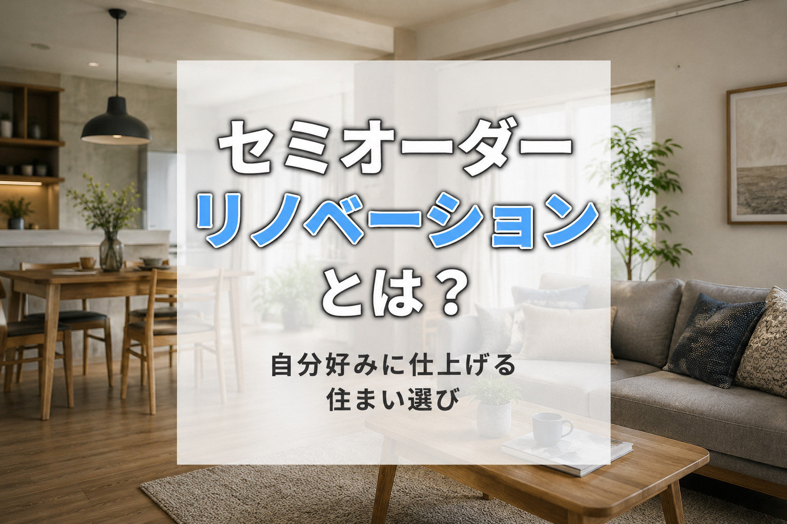 セミオーダーリノベーションとは？自分好みに仕上げる住まい選びの画像