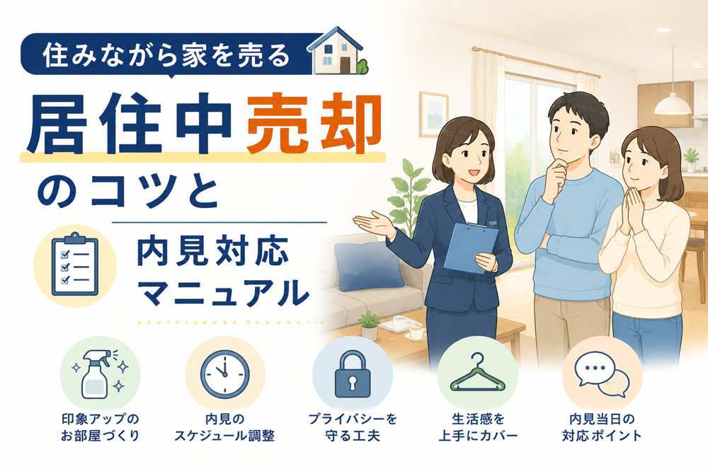 住みながら家を売る「居住中売却」のコツと内見対応マニュアルの画像