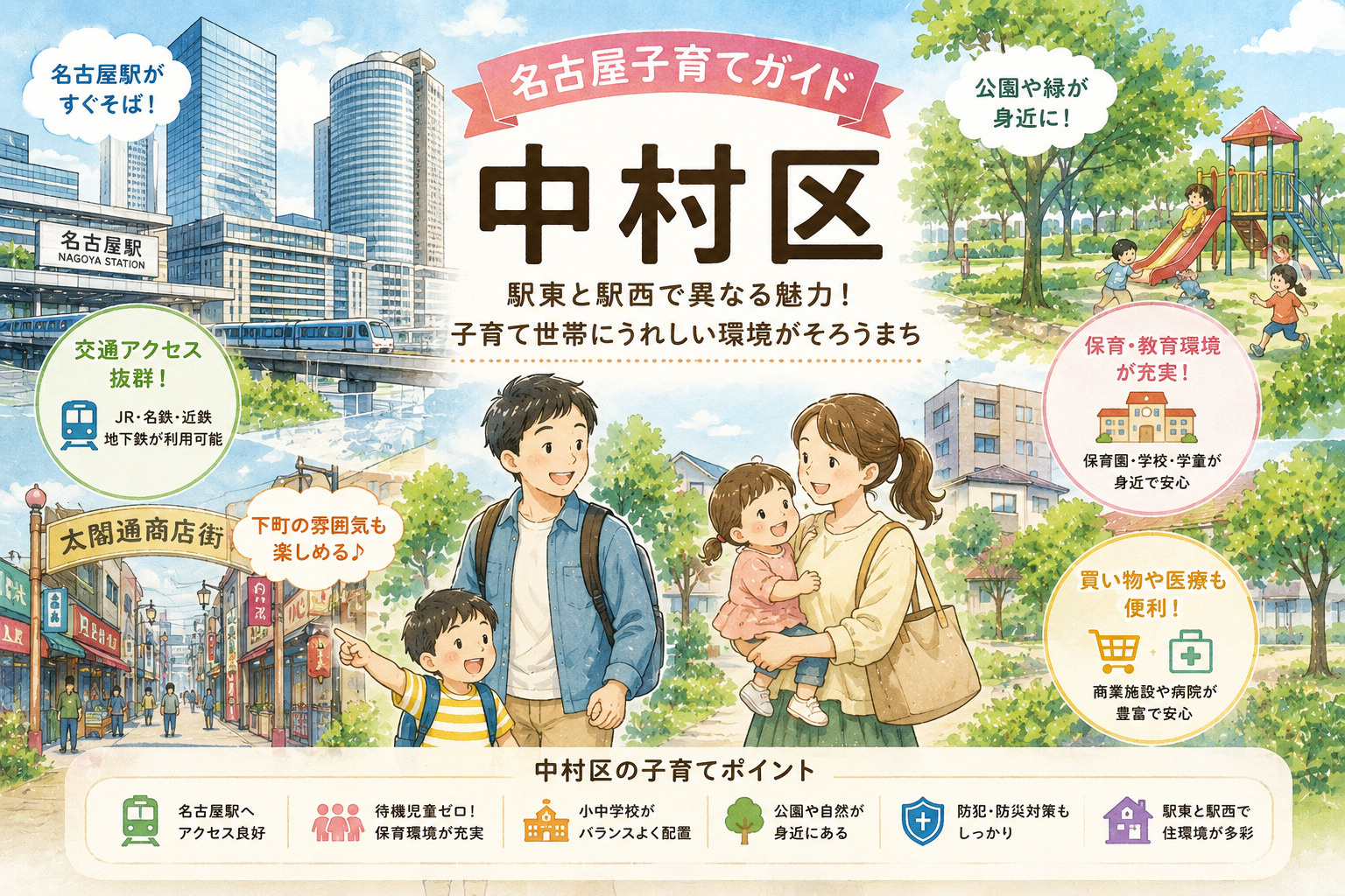 名古屋子育てガイド「中村区」編の画像