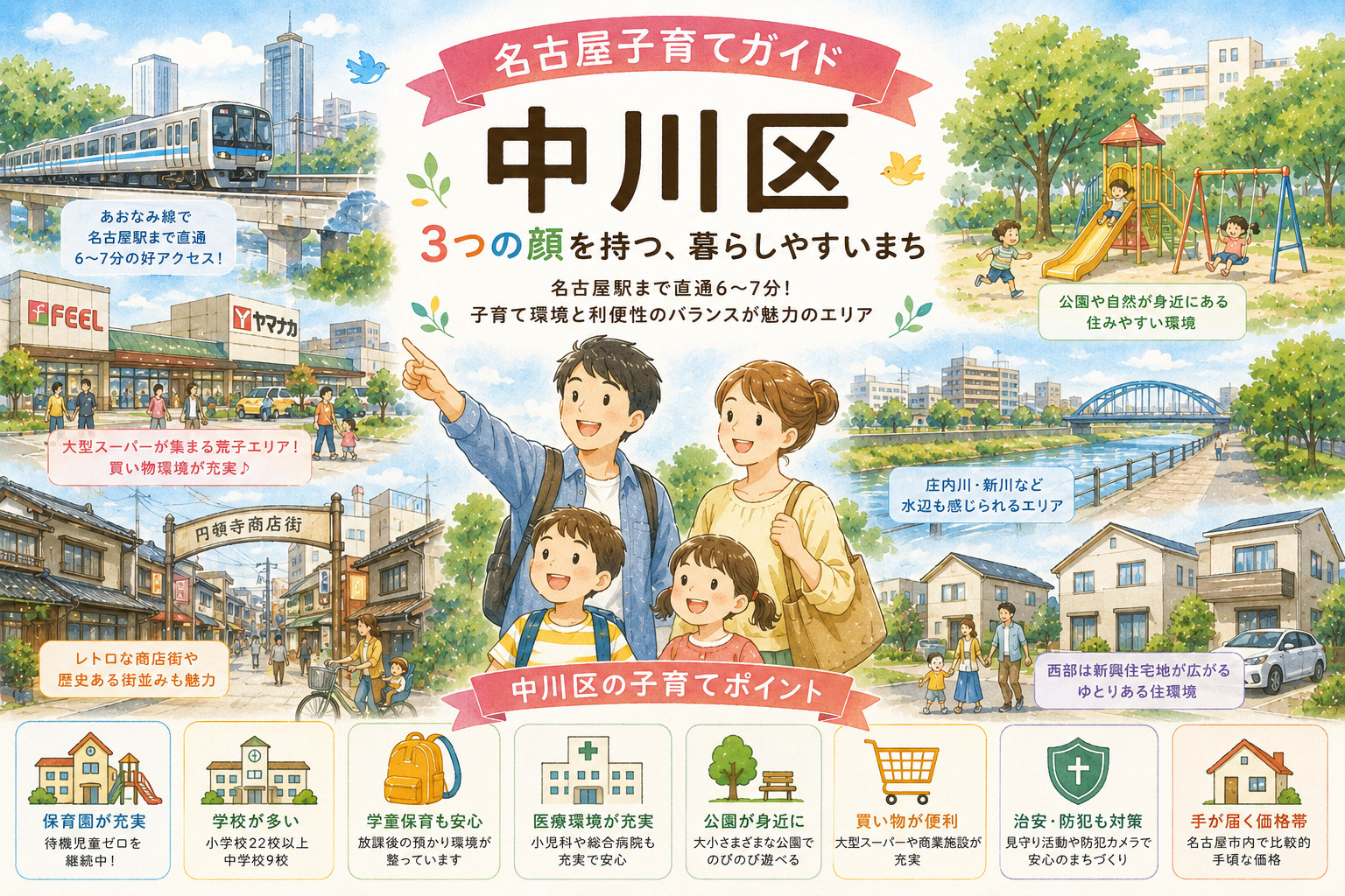 名古屋子育てガイド「中川区」編の画像