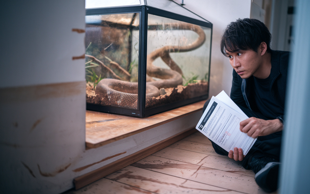 賃貸でへび飼育は可能か？原状回復と費用の不安を減らす方法の画像