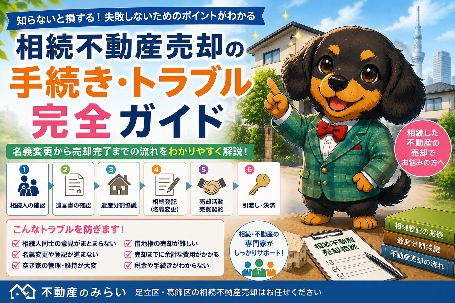 相続不動産売却の手続き・トラブル完全ガイド 名義変更から売却完了までの流れと失敗しないポイントを徹底解説の画像
