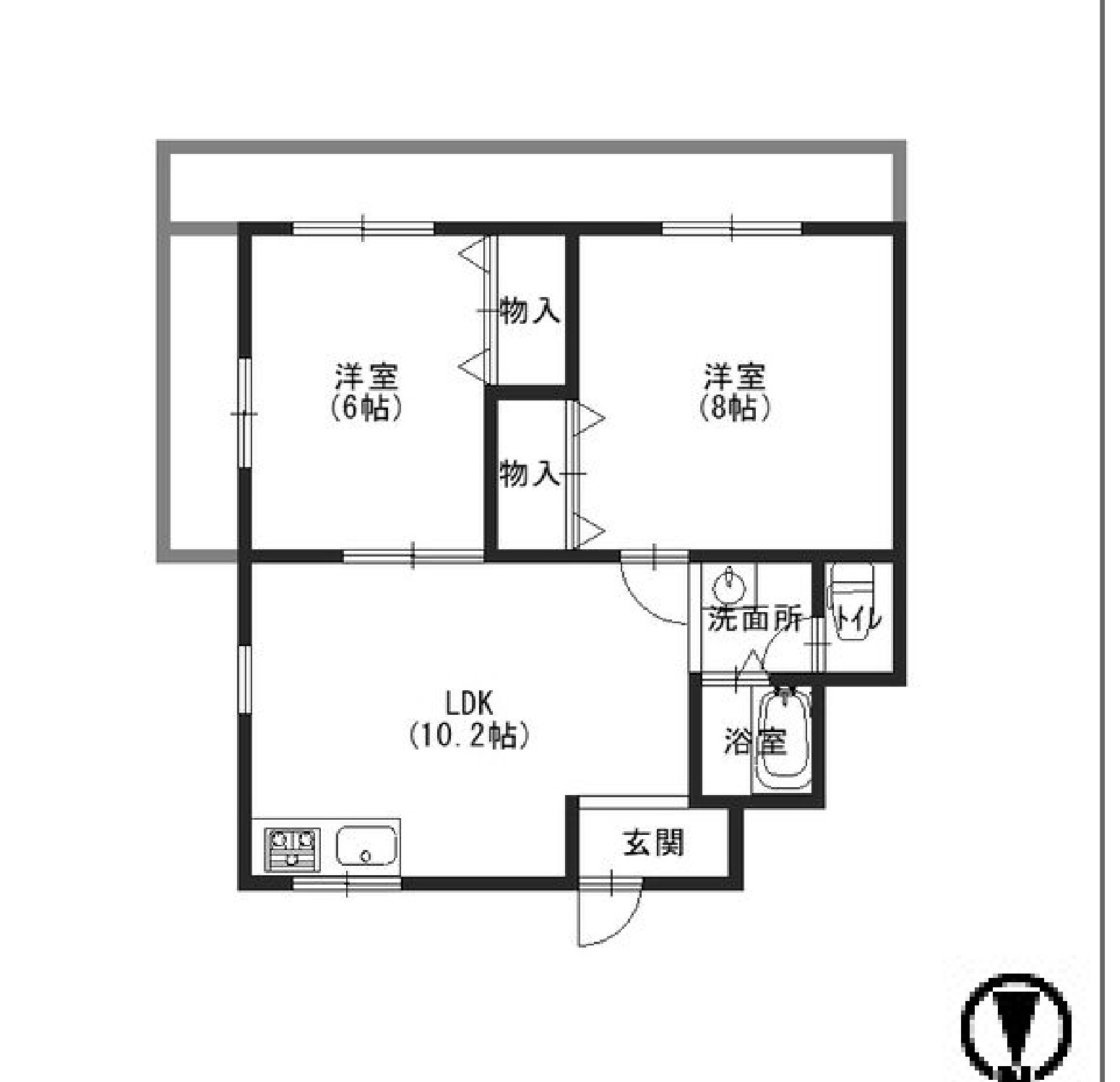 ロンドンハイツ平野405 間取り図