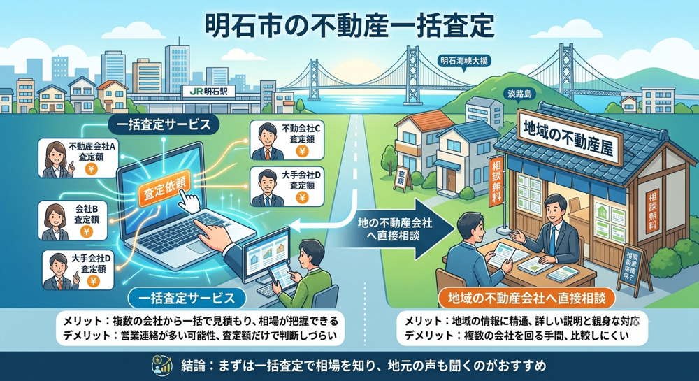 明石市の不動産一括査定はおすすめ？メリット・デメリットと失敗しない会社選びを解説の画像