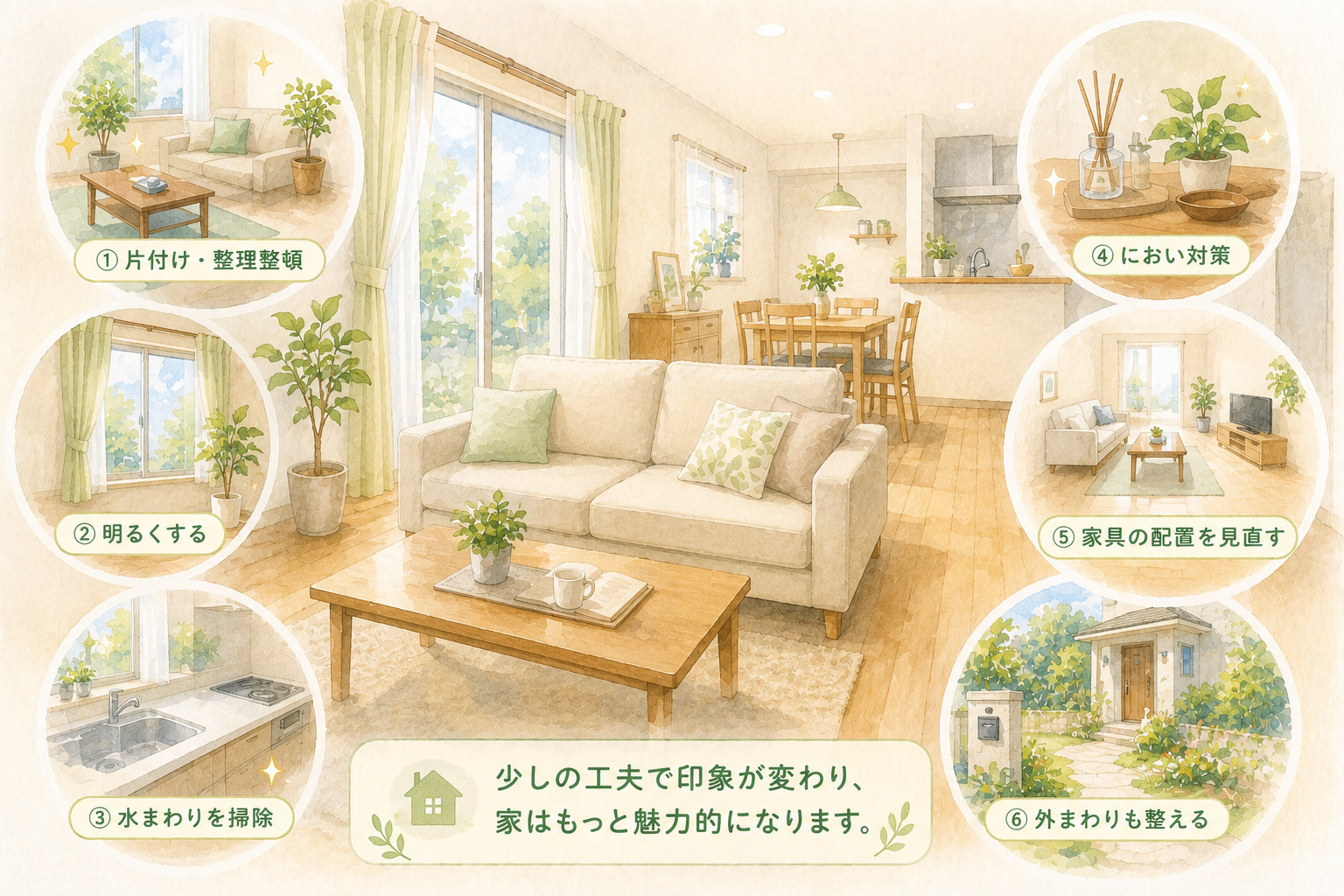 家を高く売るためにやっておきたいホームステージングの基本の画像