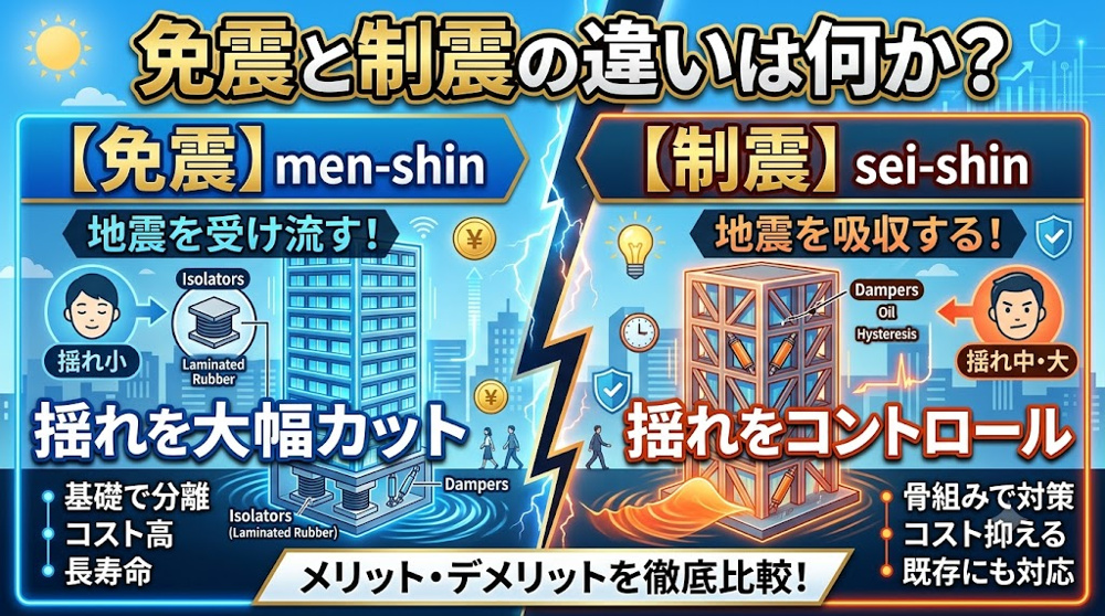 免震と制震の違いは何か？家具が倒れにくい家選びのポイントを解説の画像
