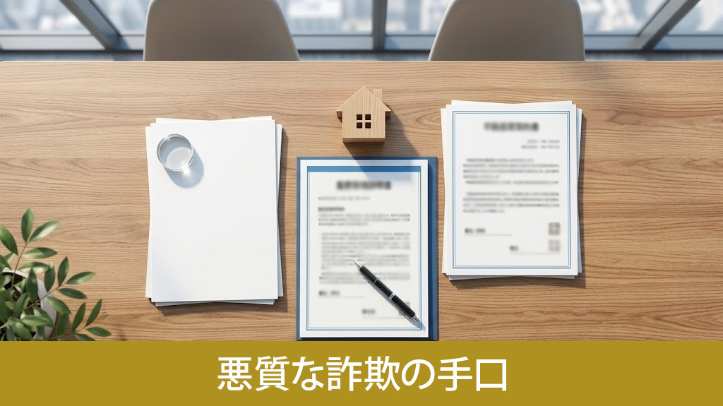 不動産売却で多発する悪質な詐欺の手口