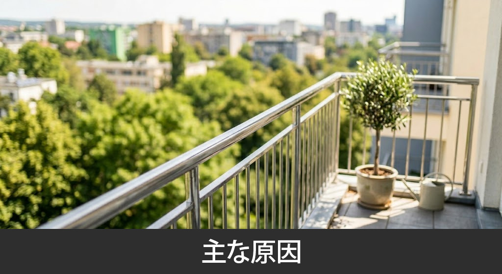 ベランダが汚れる主な原因
