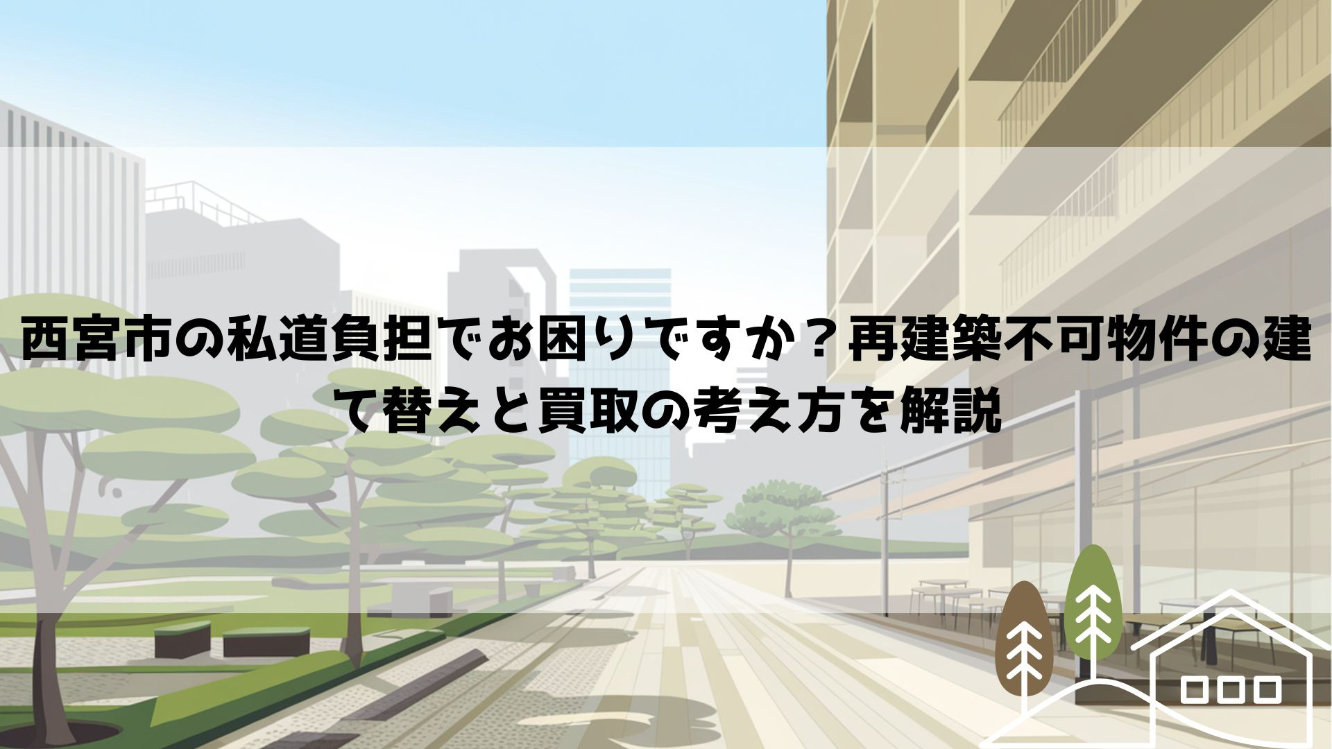 【2026年最新】西宮市の私道負担でお困りですか?再建築不可物件の建て替えと買取の考え方を解説の画像