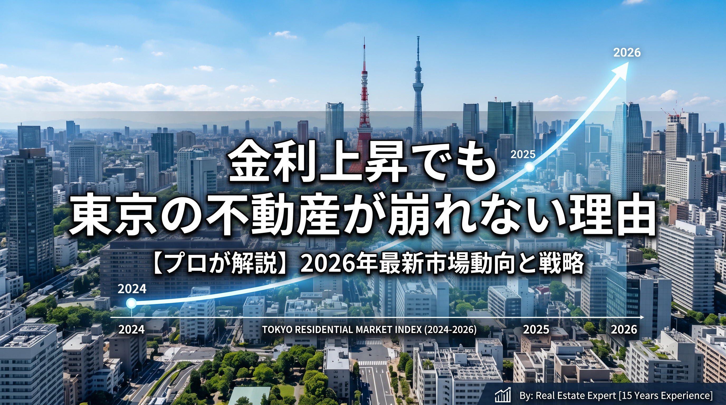 【プロが解説】金利上昇でも東京の不動産が「崩れない」3つの理由と、失敗しない売買戦略の画像