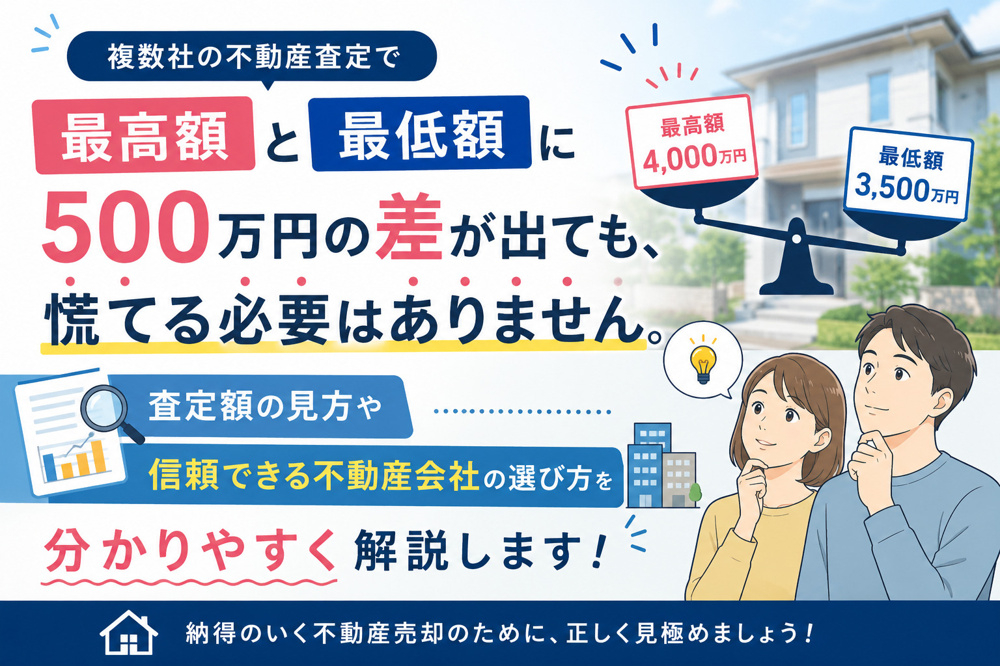 査定額がバラバラで混乱した時の、正しい見方と判断のコツ【最高額と最低額の差が500万の場合】の画像