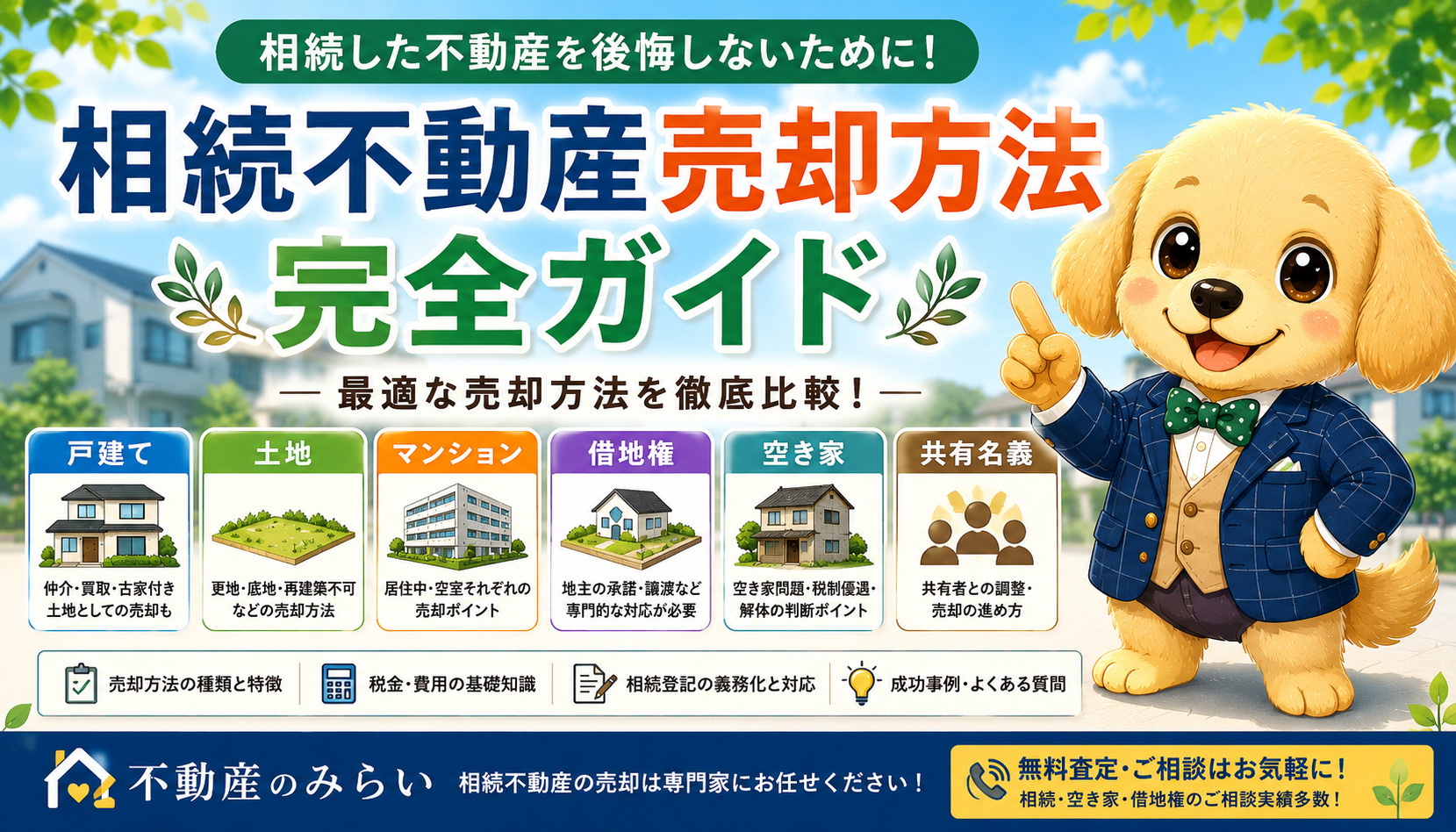 相続不動産売却方法完全ガイド 仲介・買取・買取保証・借地権・空き家まで最適な売却方法を徹底比較の画像
