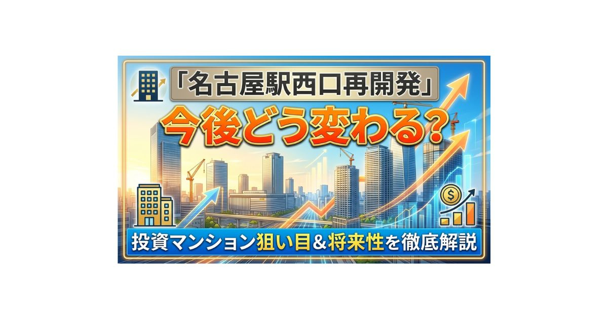 名古屋駅西口再開発は今後どう変わる?投資マンションの狙い目と将来性を解説の画像
