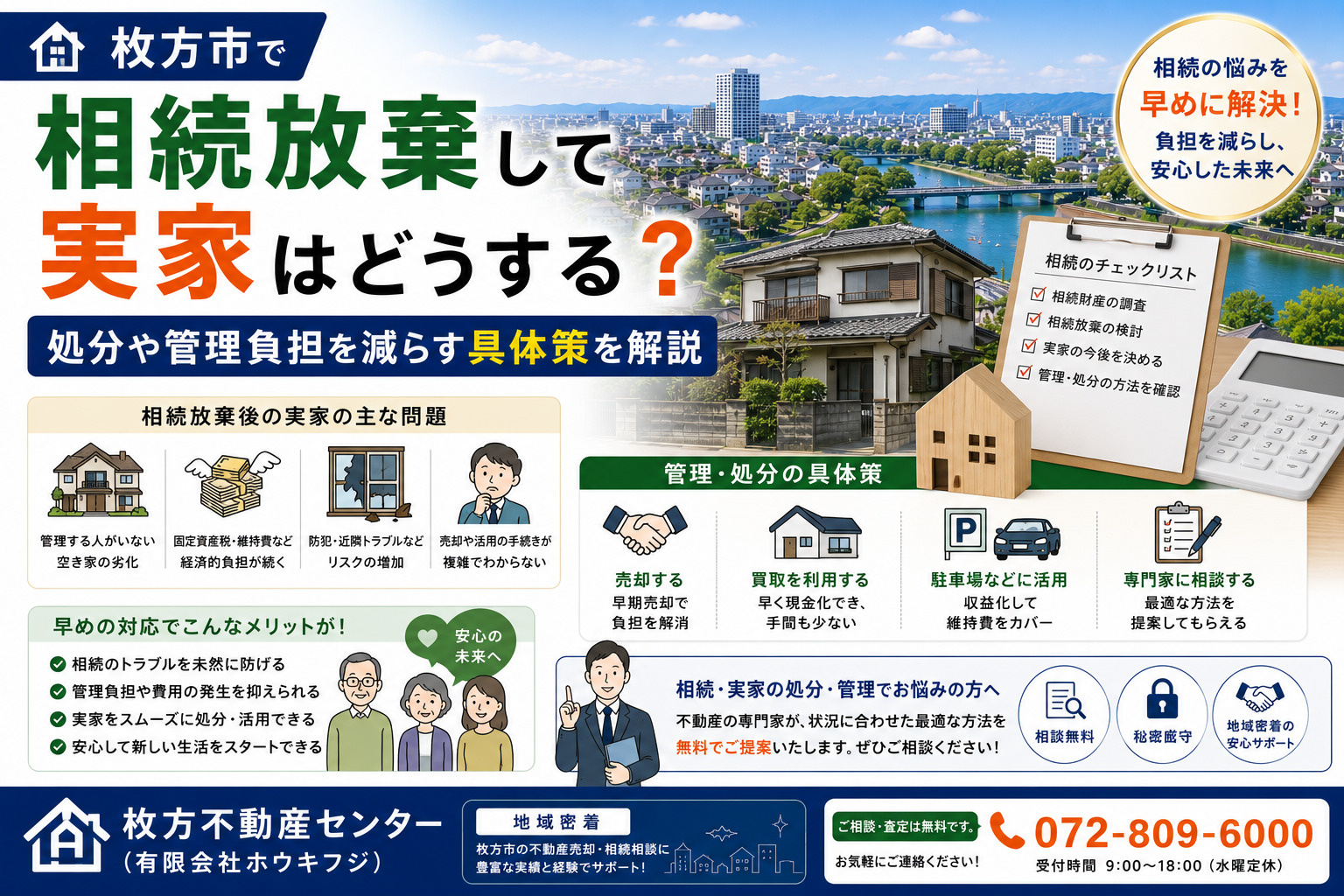 枚方市で相続放棄して実家はどうする?処分や管理負担を減らす具体策を解説の画像