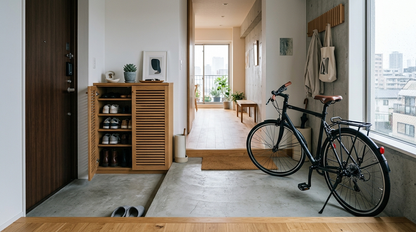 その自転車、玄関の外に置いてませんか?「愛車と暮らす」が叶う土間付き賃貸特集の画像