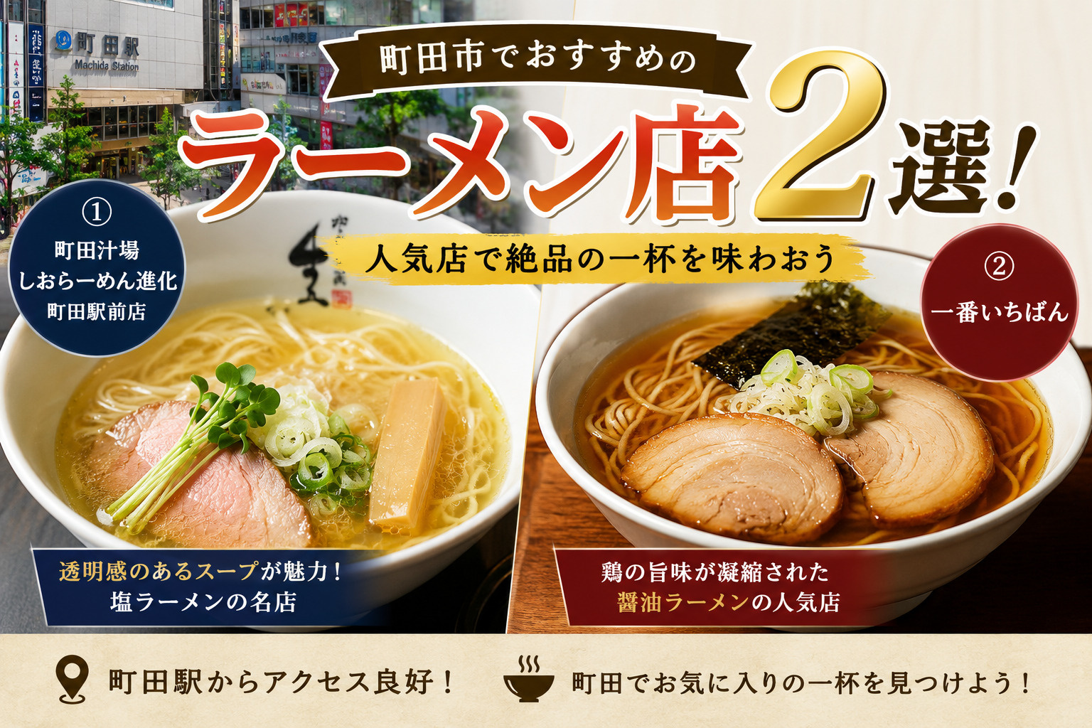 町田市でおすすめのラーメン店2選!人気店で絶品の一杯を味わおうの画像