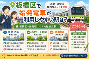 板橋区で始発電車が利用しやすい駅は？通勤・通学に便利なエリアを比較【2026年版】の画像